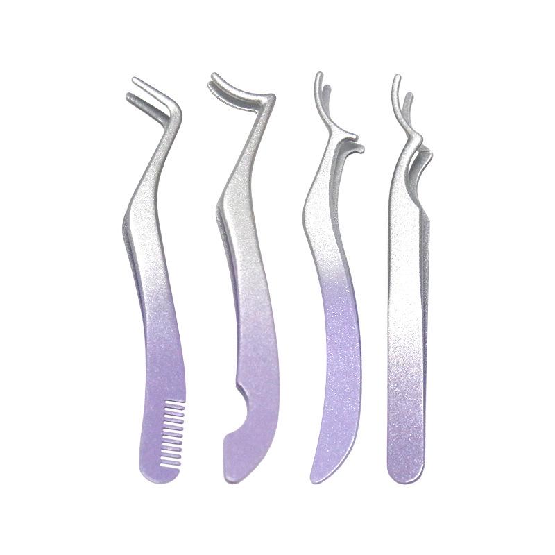 Gold Feather Eyelash Extension Tweezers – Professional Artist Blooming Tool