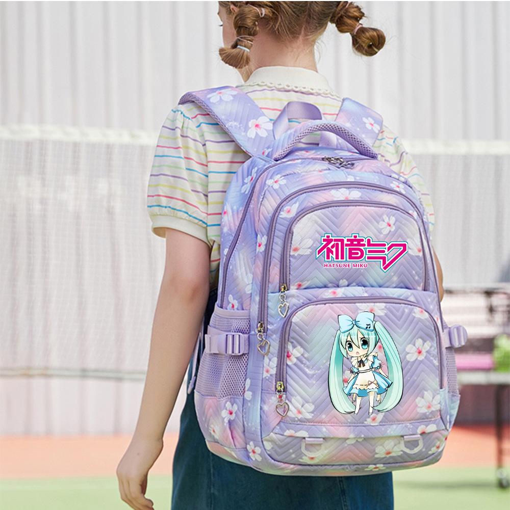Anime Hatsune Miku Printed School Backpack Student Teenager Bookbag for Boy Girl Women Large Capacity Waterproof Backpack Travel Mochila Escolar