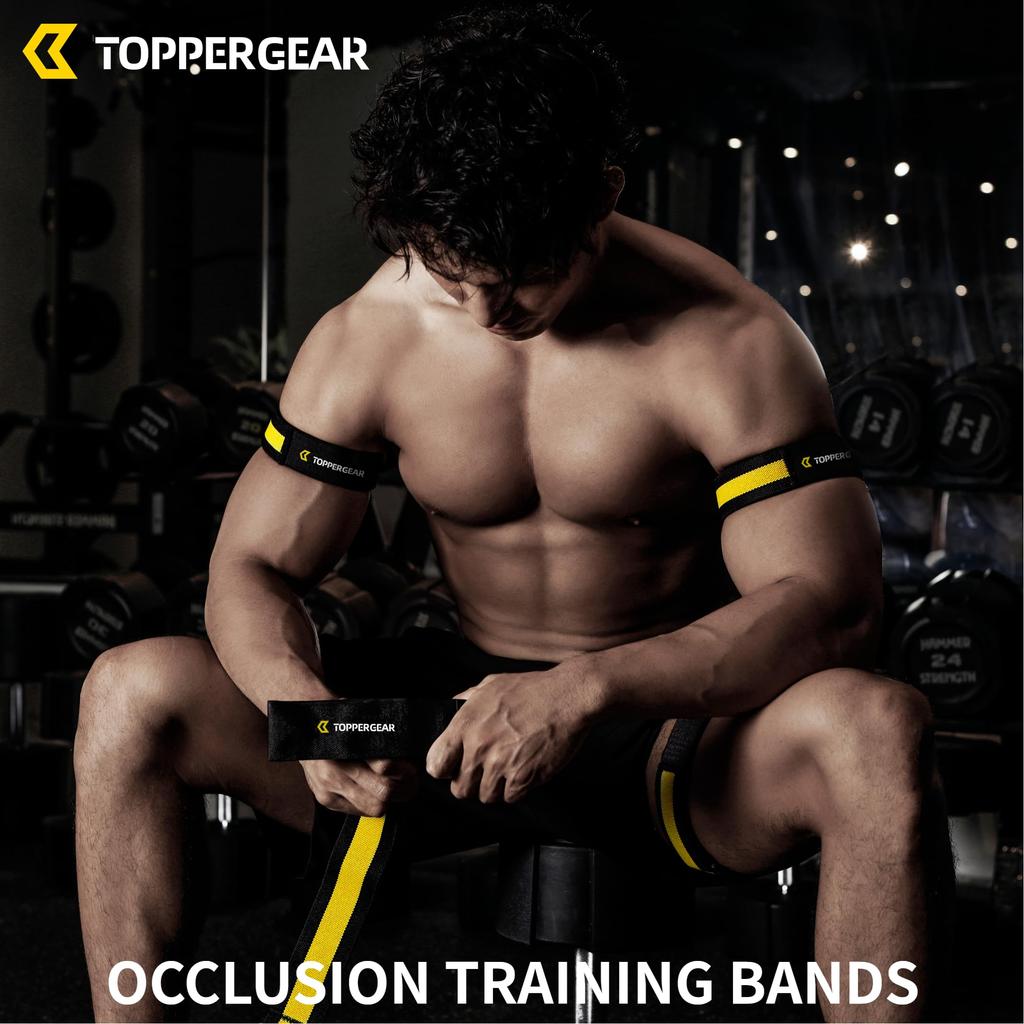 TOPPERGEAR Occlusion Training Band Pressure Band Genuine Product (M Size ArmLeg Set, Purple)