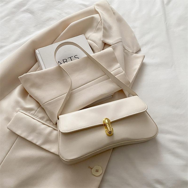 Portable underarm women's small square bag personalized trendy new lock fashionable retro underarm shoulder