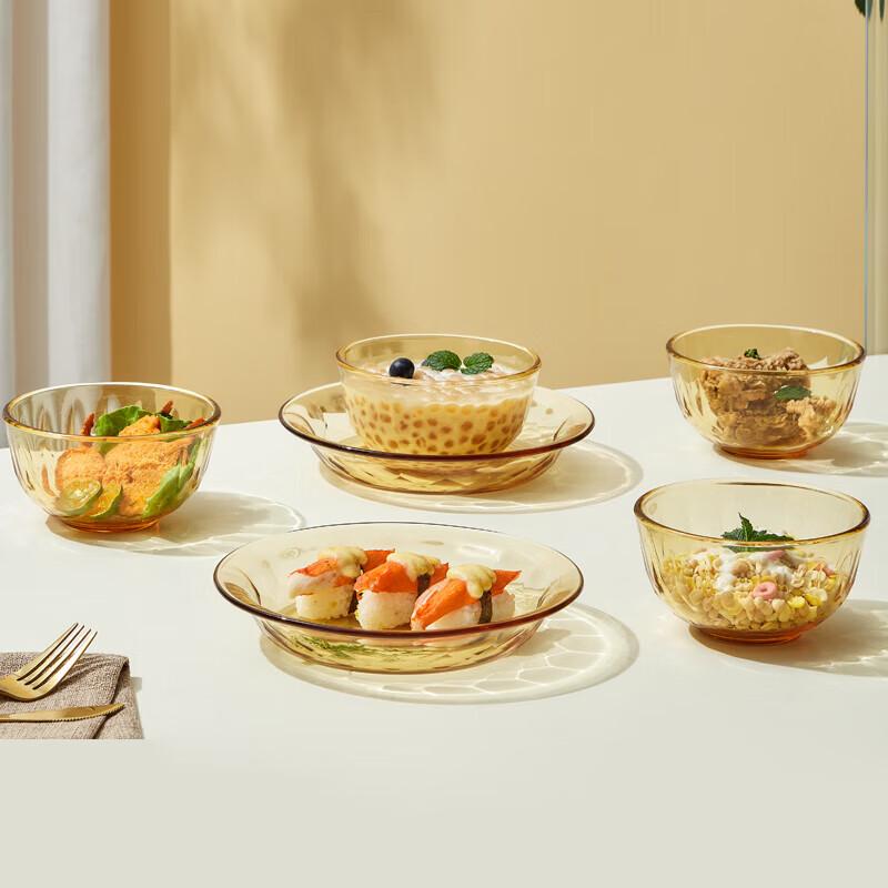 Bailoc Star Mirror Borosilicate Glass Dinnerware Set, 6-Piece