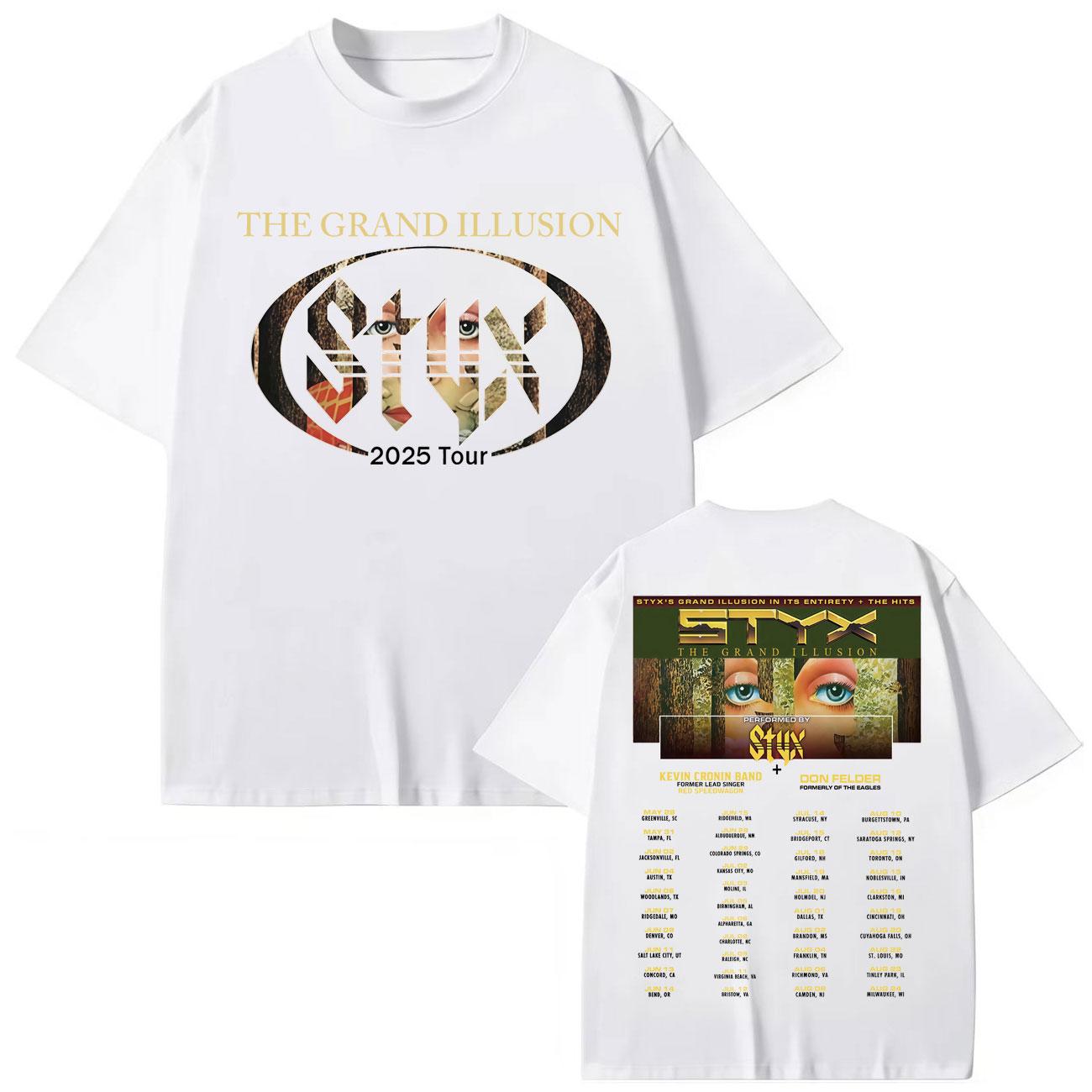 

Rock Band Styx Tour T-shirt Men Women Clothing Hip Hop Fashion Short Sleeve T-shirts Summer Casual Loose Cotton T Shirts S
