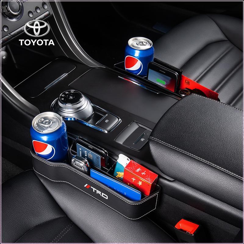 2pcs Car Seat Organizer Crevice Storage Box Gap Slit Car Accessories for Toyota Trd Gr RAV4 Camry Highlander Corolla Yaris Chr Auris