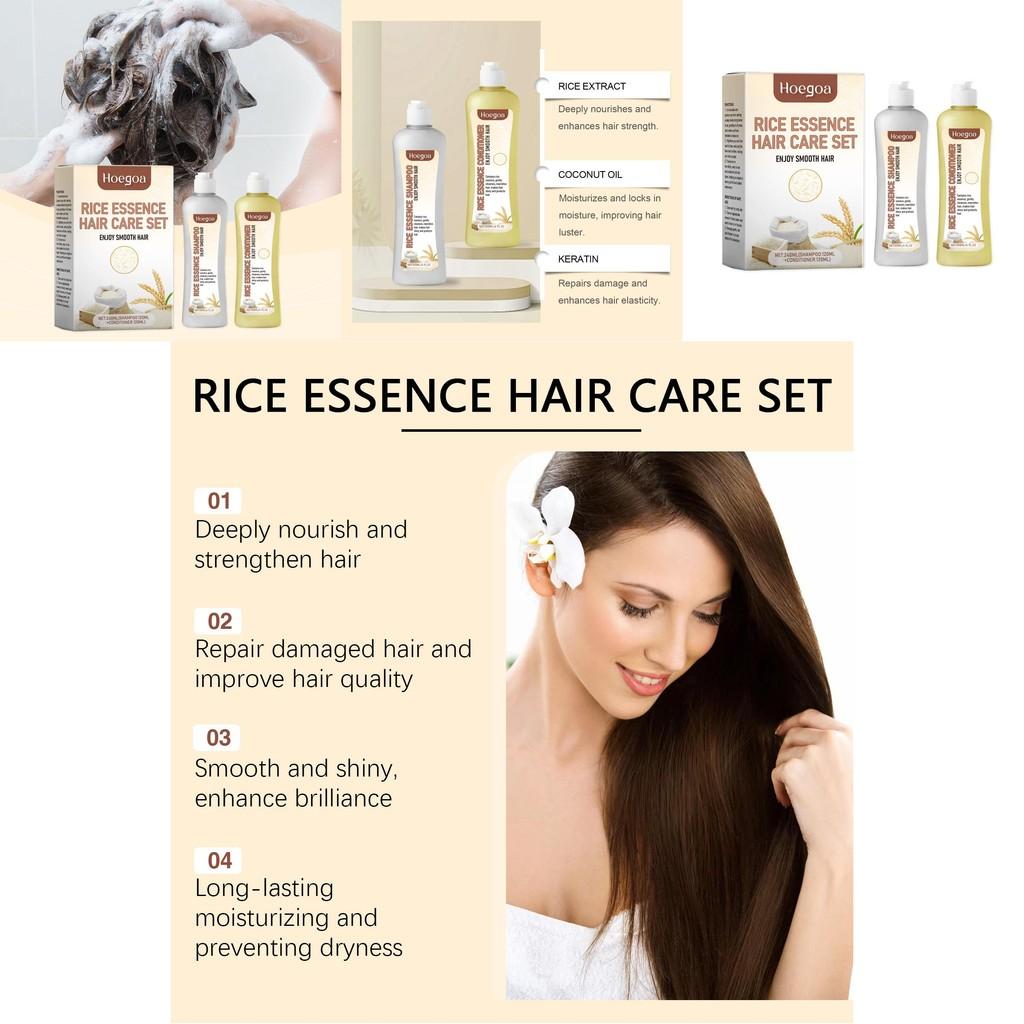 Hoegoa Keratin Repair Pflegendes Shampoo und Conditioner Set für seidiges Haar