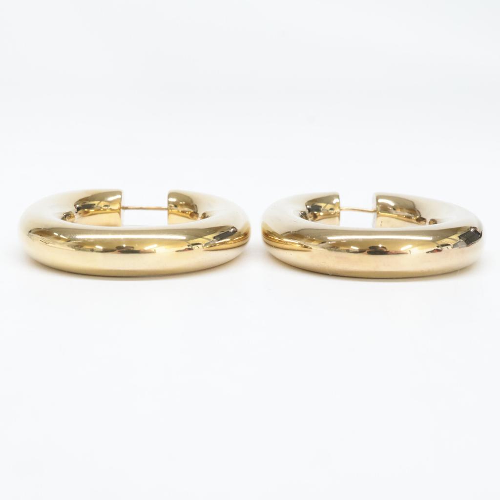 JIL SANDER 925 Oval Hoop earring Gold colorUsed