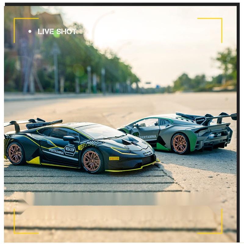Lamborghini Huracan EVO Supercar Simulation Diecast & Toy Vehicles Sounds & Light Pull Back Car 1:32 Alloy Collection Model
