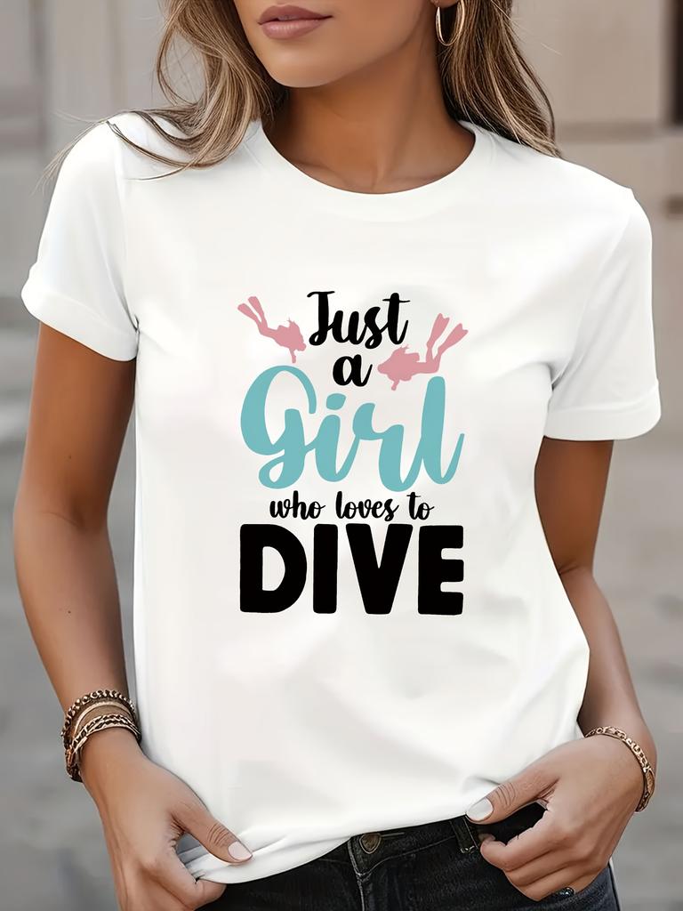 Just A Girl Who Loves To Dive T-shirt