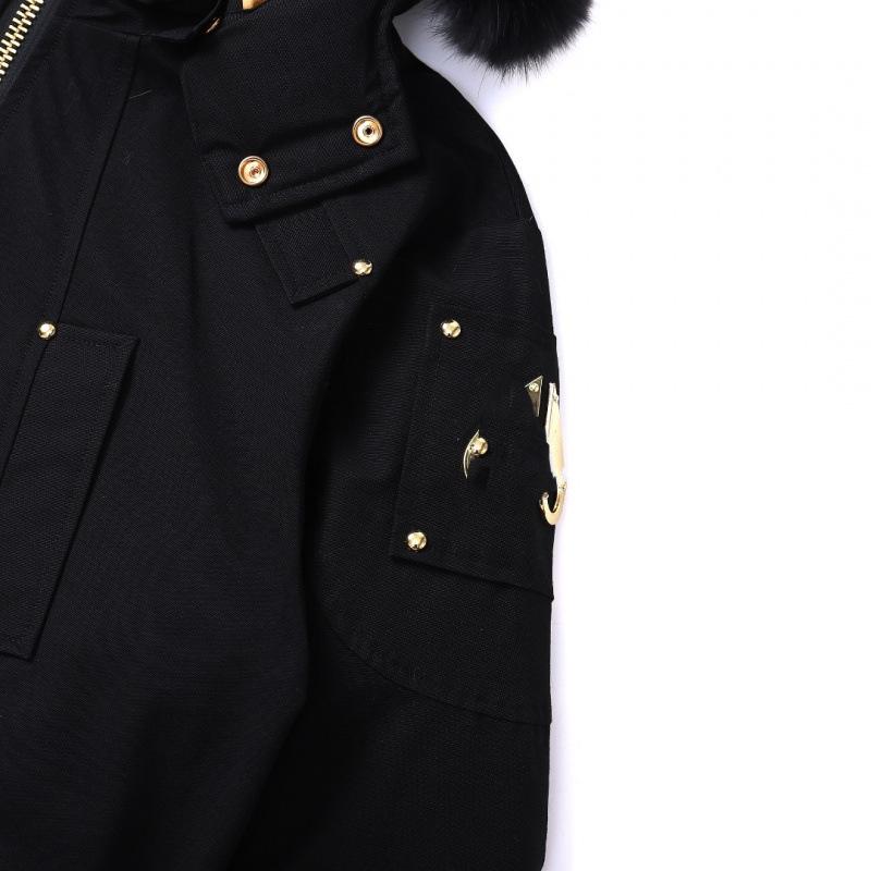 Men's Gold Badge Fox Fur Bomber Down Jacket #02G by Palm Moose