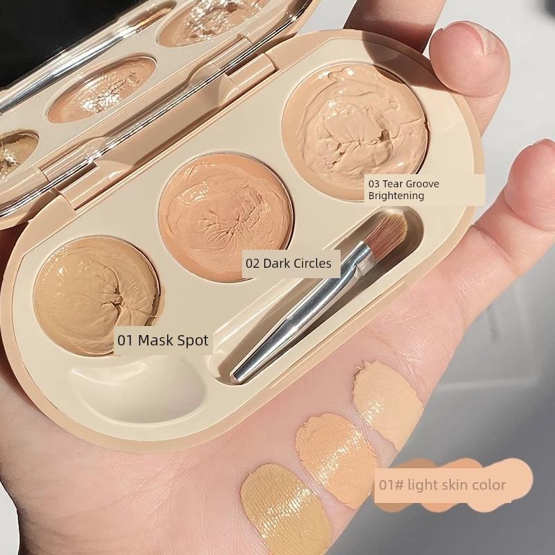 Novo Three-Color Concealer Cover Fleck Facial Eye Bags and Dark Circle Tattoo for Men and Women