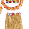 Hawaiian Grass Skirt And Floral Headpiece for Tropical Events