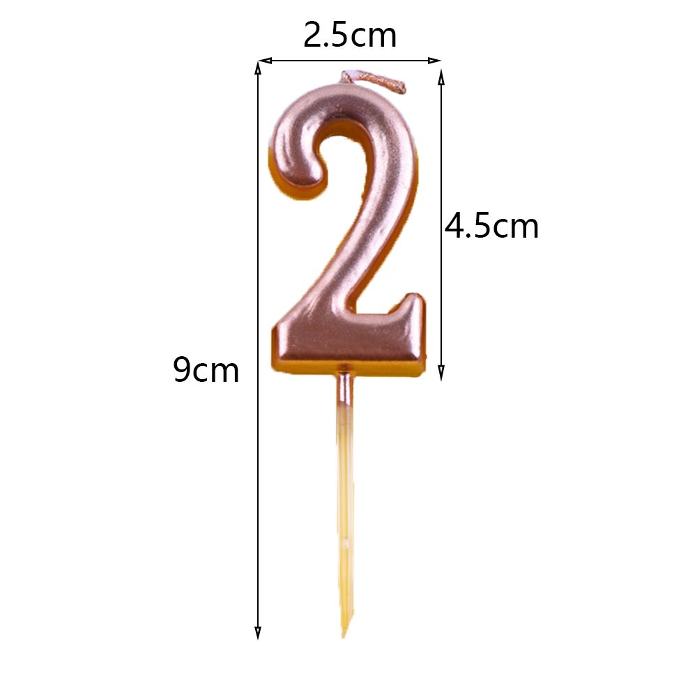 1 PC 0-9 Party Supplies Ornaments Cupcake Decor Cake Topper Number Candles Happy Birthday