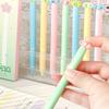 4 Stück Blooming Bud Gel-Tintenstifte, Bonbonfarbener Schaft, 0,5 mm, schwarze Farbe zum Schreiben