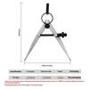 Large Size Metal Adjustable Compass Divider Drawing Tool DIY Leather Spacing Gauge Radius Measurement Tool