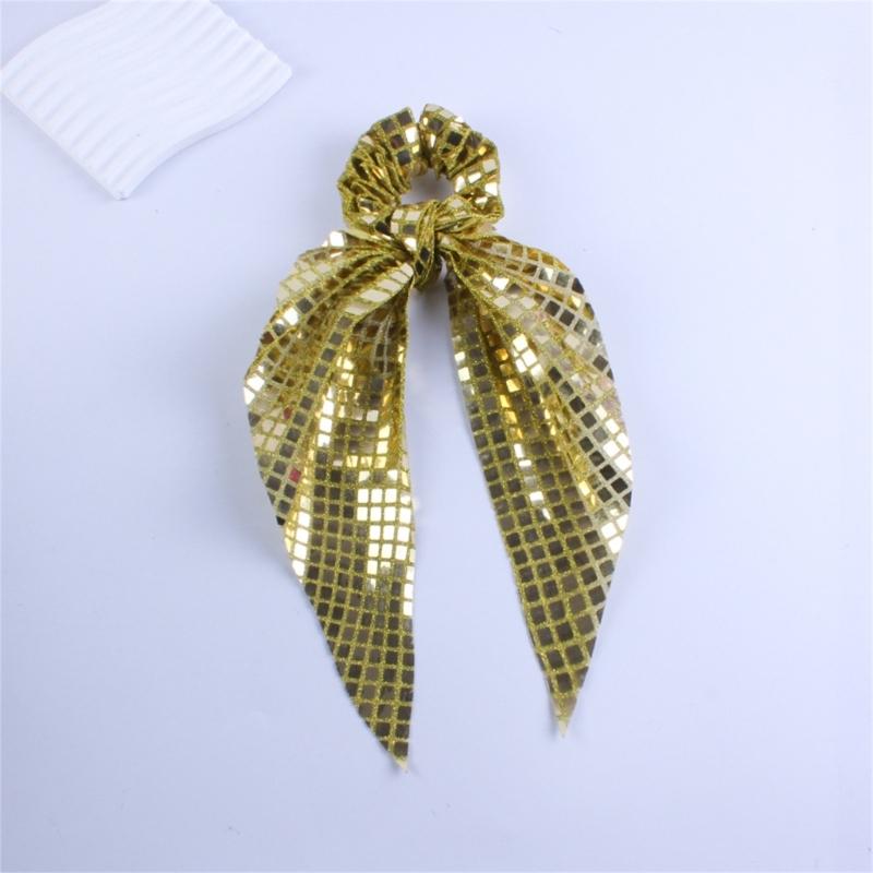 Schimmernde Pailletten Elastisches Haargummi Haargummis für modebewusste Frauen Elastisches Haarband für verschiedene Anlässe