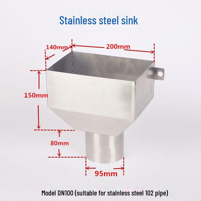 Stainless Steel Round Embedded Side Drain Funnel
