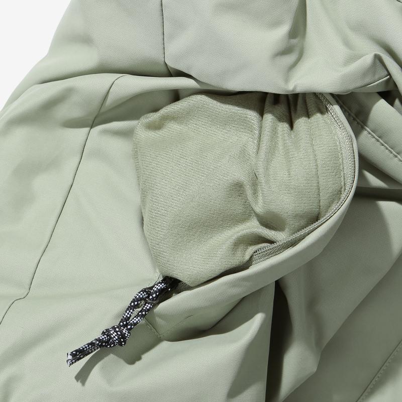 FILA Solid Color Logo Embroidered Thick Zipper Hooded Goose Down Jacket Unisex Jacket Green FS2DJD4E12X-EGY