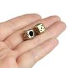 Retro Dice Brass Knife Beads EDC Outdoor DIY Paracord Bracelet Accessories Key Chain Woven Paracord Rope Decompression Toy Edc
