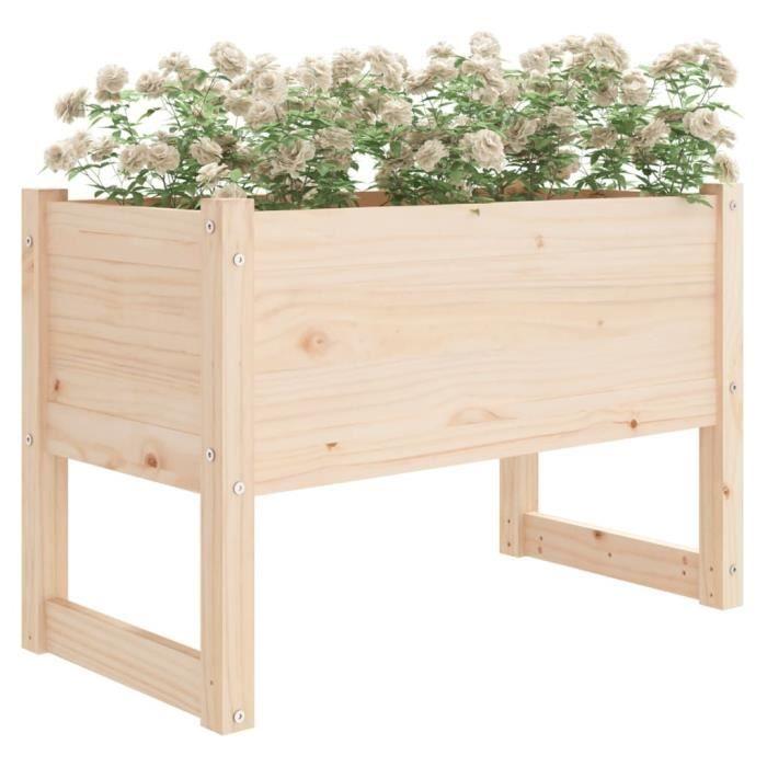 822117 vidaXL Jardinière 78x40x52 cm Bois massif de pin