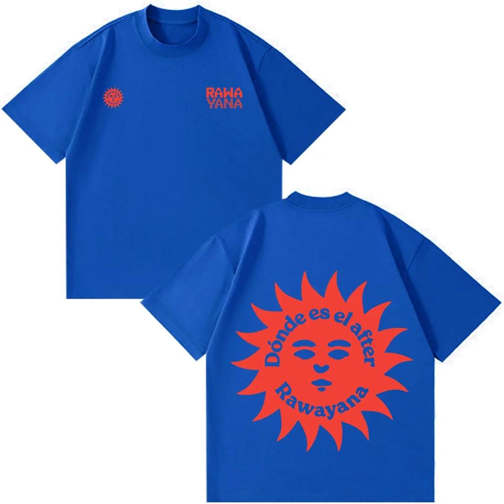 2026 Rawayana ¿Donde Es El After_ Tour Graphics Tshirt Men Women Hip-hop T-shirt Summer Loose Casual Cotton Aesthetic Trendy T-shirts