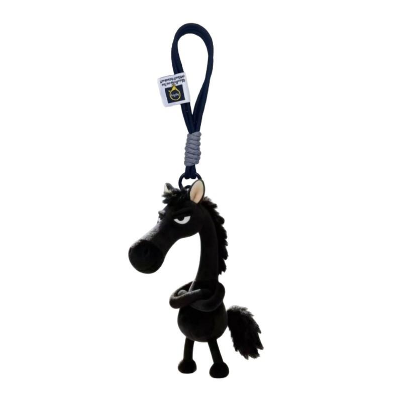 Horse Mascot Xiaohongshu, The Same Style, Day Selection, High Cold Black Horse Plush Keychain, Pony Pendant Pendant, Female
