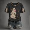 Women's Casual Halloween Print Short Sleeve T-Shirt
