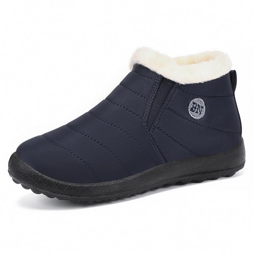 Women's Cotton Shoes, Flat Bottomed Short Boots, Cold Resistant Shoes, Warm Shoes, Snow Boots, Plush Lining, Wear-resistant, Anti Slip Shoes