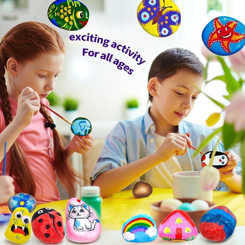 1 Set Glow In The Dark Rock Kit Arts And Crafts Rock Painting Kits For Boys Girls Best Birthday Chirstmas Party Gift