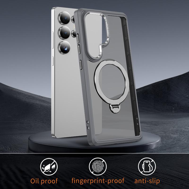 Magnetic 360° Rotating Finger Ring for Samsung S23/S24/S25 Ultra, Skin-Feel Design