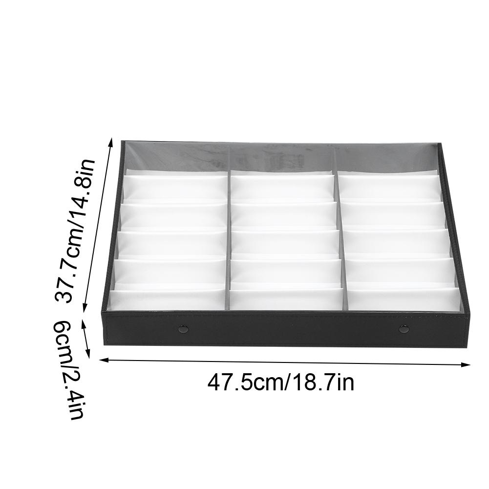 18 Grids Glasses Case Organizer Sunglasses Storage Box Jewelry Display Container