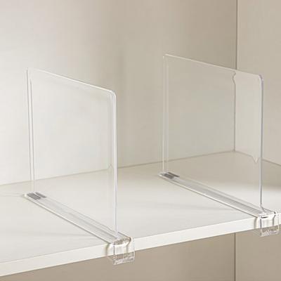 6 Stück Einbauregalteiler Transparent Stabile Schrankorganisation Klassifizierung Transparente Trennwände Schrankorganizer Holzregale und Schränke