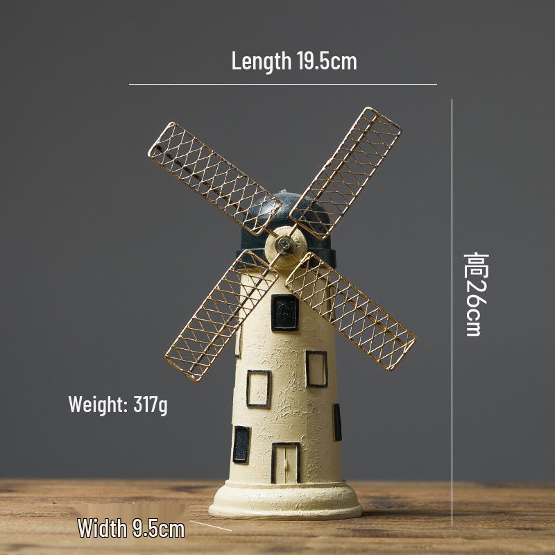Xianci Väderkvarn Modell Bokhylla - Retro Bokhylla & Dekorationer för Vardagsrum & TV-möbel