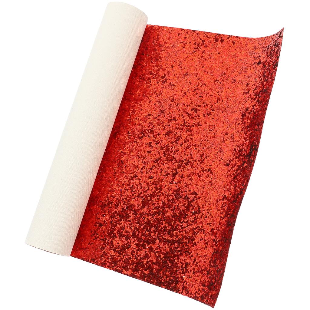 Glitter PU Sheet for DIY Crafts Sewing Fabric Sheet for Jewelry Making Decorative Bag Material Shiny Faux Craft Making