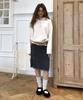 DELIDI Haze High Neck Button Knit (Ivory)