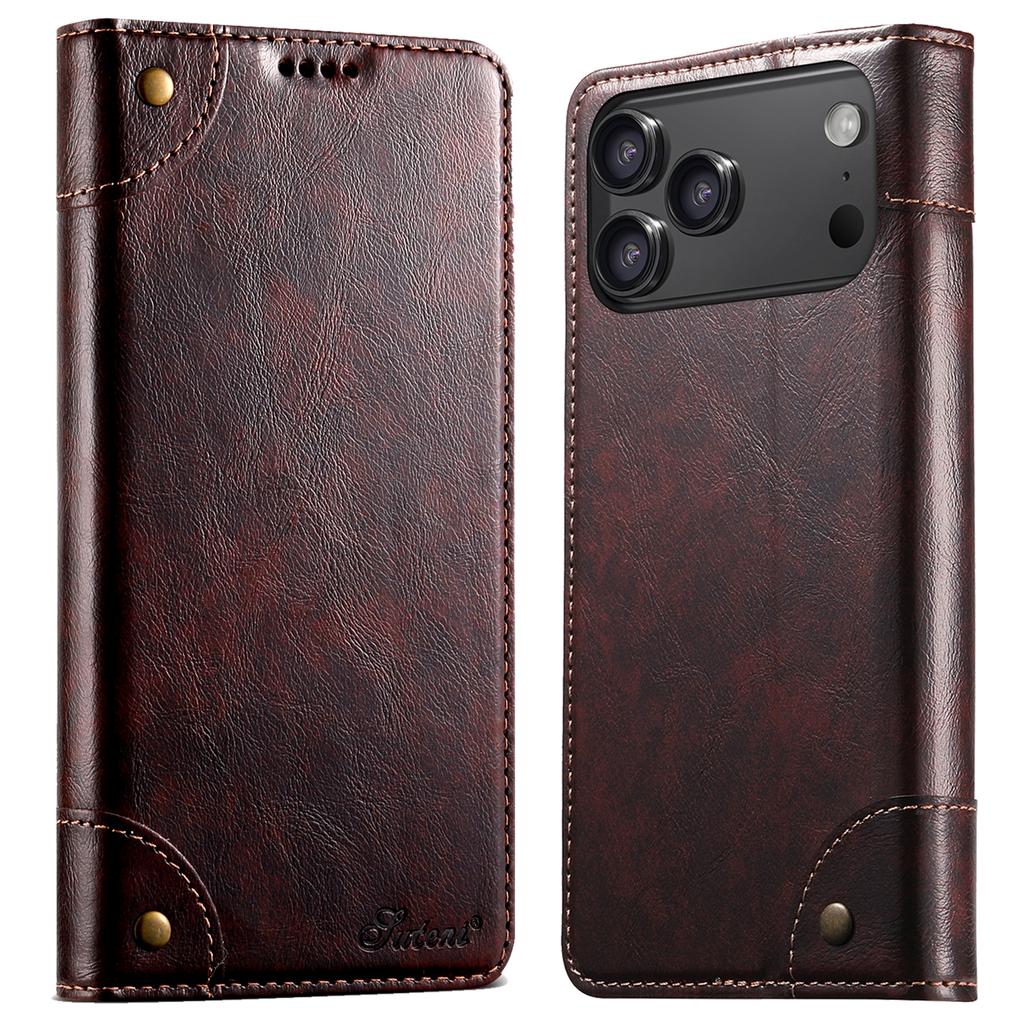 Business Magnetic Leather Wallet Card Solt Phone Case For iPhone 17 Pro Max 16 Plus 15 14 13 12 11 Bag Flip Book Kickstand Cover