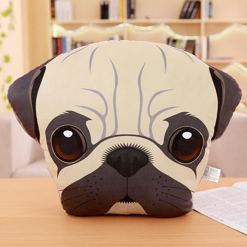 Children's Creative Toys Simulation Dog Head Pillow Cushion Gift Home Office Lumbar Support