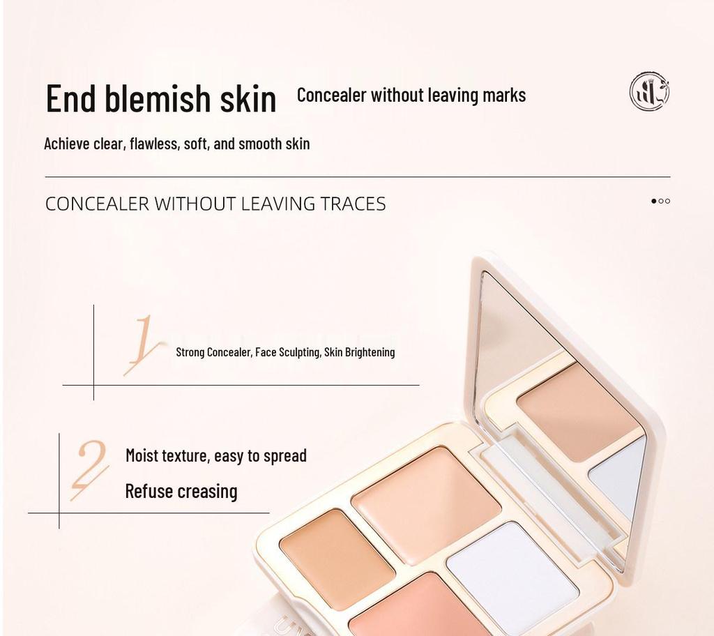 UYZ Official Three-Color Concealer Palette for Blemishes and Acne Scars Live Offer.