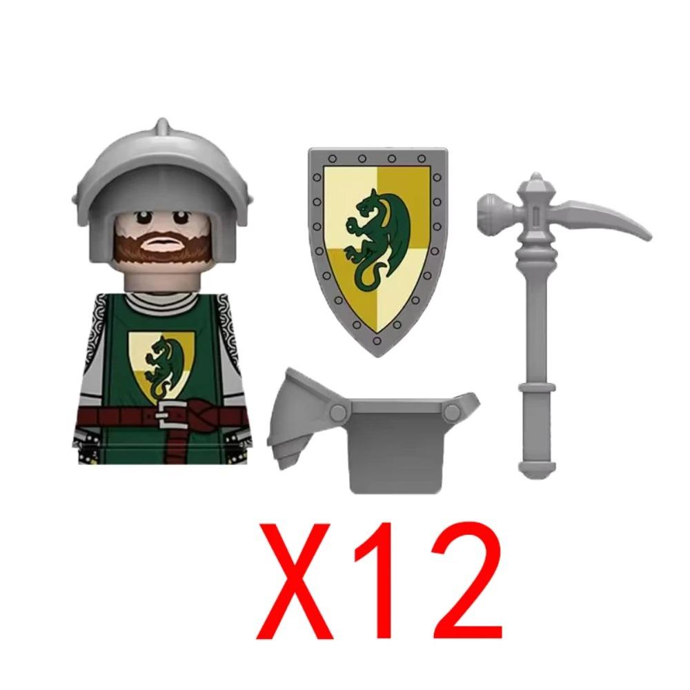 Medieval Military Building Blocks Solider Figures Gifts Weapons Shields Helmets Lionheart Teutonic Knights Militiaman Farmer MOC