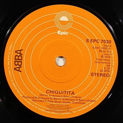 7inch Record ABBA  Chiquitita SEPC7030 Epic 1979 UK Pop Used
