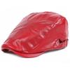 Hunting UV PU Red Men's Cap, Protection, Plain, Golf, Unisex, Leather, Autumn/Winter, 56-60cm,