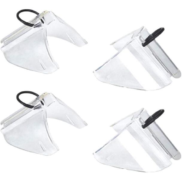 

2 пары боковых защитных чехлов для солнцезащитных очков и очков для зрения, накладные прозрачные боковые щитки для очков