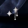 Asymmetrical Eight-point Star Earrings Niche Design High-end and Exquisite Versatile Earrings for Women