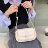 Niche high-texture underarm bag retro portable magnetic buckle baguette bag temperament women's shoulder crossbody saddle bag women