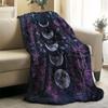 [Gothic Throw Blanket] Dark Moon Phases Blanket - Celestial Witch Gothic Throw - Adult Gift for Women - flannel blanket