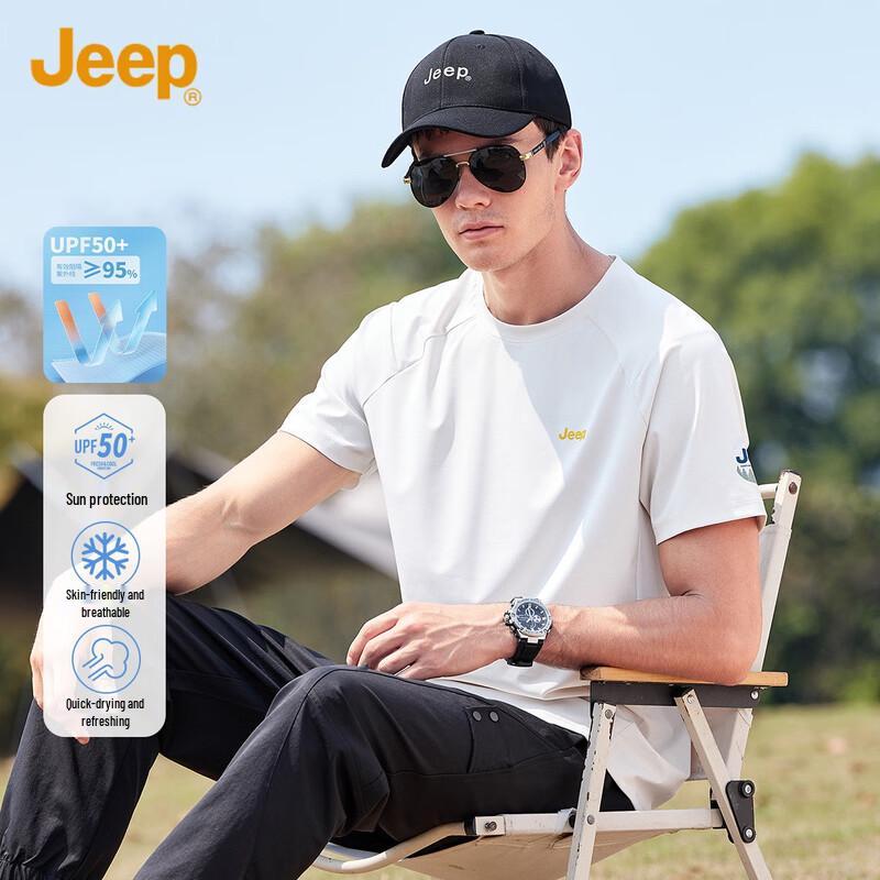 JEEP Men s Quick-Dry Loose Fit Short Sleeve T-Shirt 4XL