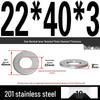 201 Stainless Steel Flat Washer Shim, GB97, Sizes M3 to M30