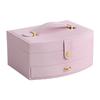 Jewelry Box Household Portable Jewelry Storage Box Large Capacity Necklace Children's Hair Accessories Flip Jewelry Storage Box Cross-border