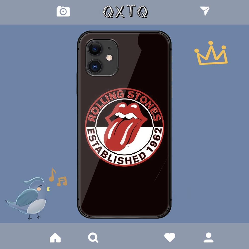 Capa de Banda de Hard Rock Rolling Stones Para iPhone Samsung Galaxy Redmi Note S 17 16 15 14 13 20 24 25 54 Pro Max Ultra Fe Capa de Vidro Temperado