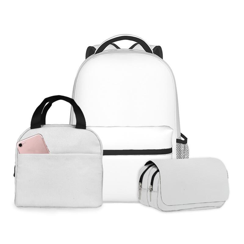 Three-Piece Schoolbag, Primary And Secondary School Students, Animation Backpack, Children'S Schoolbag, Pencil Bag, Satchel, Meal Bag Labeling