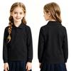 Children's Long Sleeve Cotton Shirt with Collar for School Uniform Tee