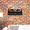 Personalized Bull Elk Address Sign, Custom Metal House Number Plaque for Garden Wall
